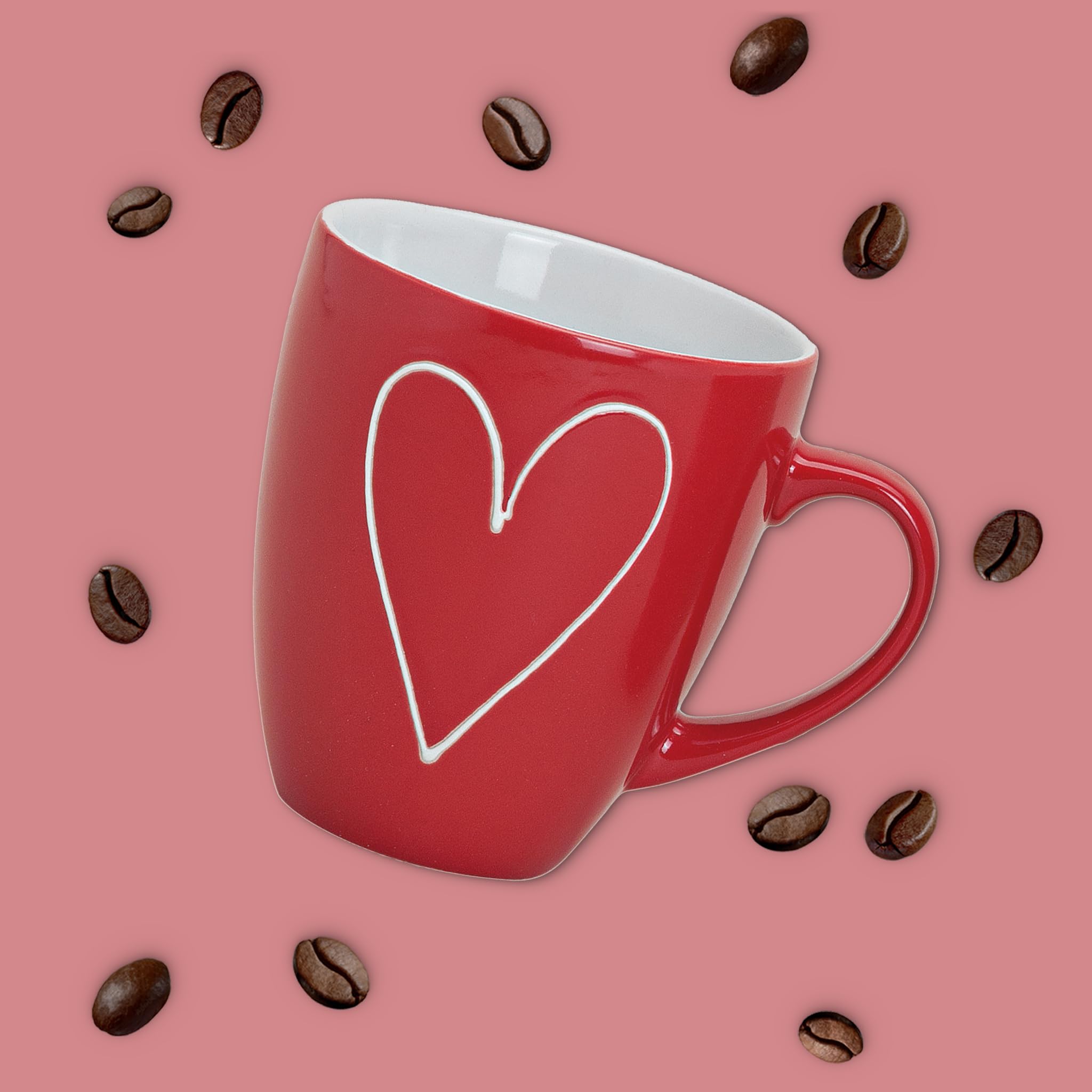 Elanze Designs Set Di 4 Tazze Da Caffè In Ceramica 368 Ml – Fondo In Argilla Grezza, Frasi Gioiose, Stile Farmhouse, Adatte A Microonde E Lavastoviglie - 2