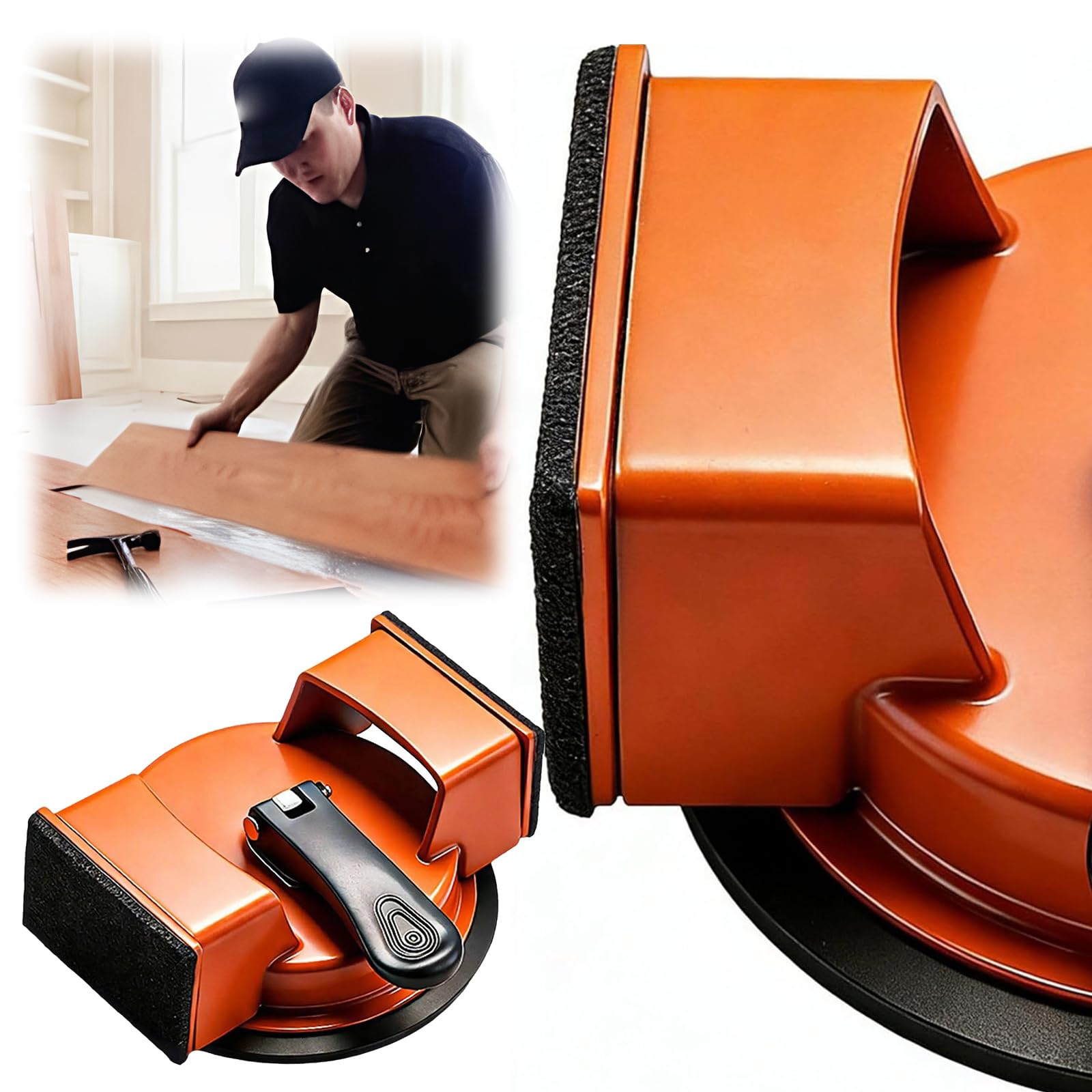 Herramientas de fijación de juntas de sólidos de aluminio con ventosa para reparación de pisos laminados y madera