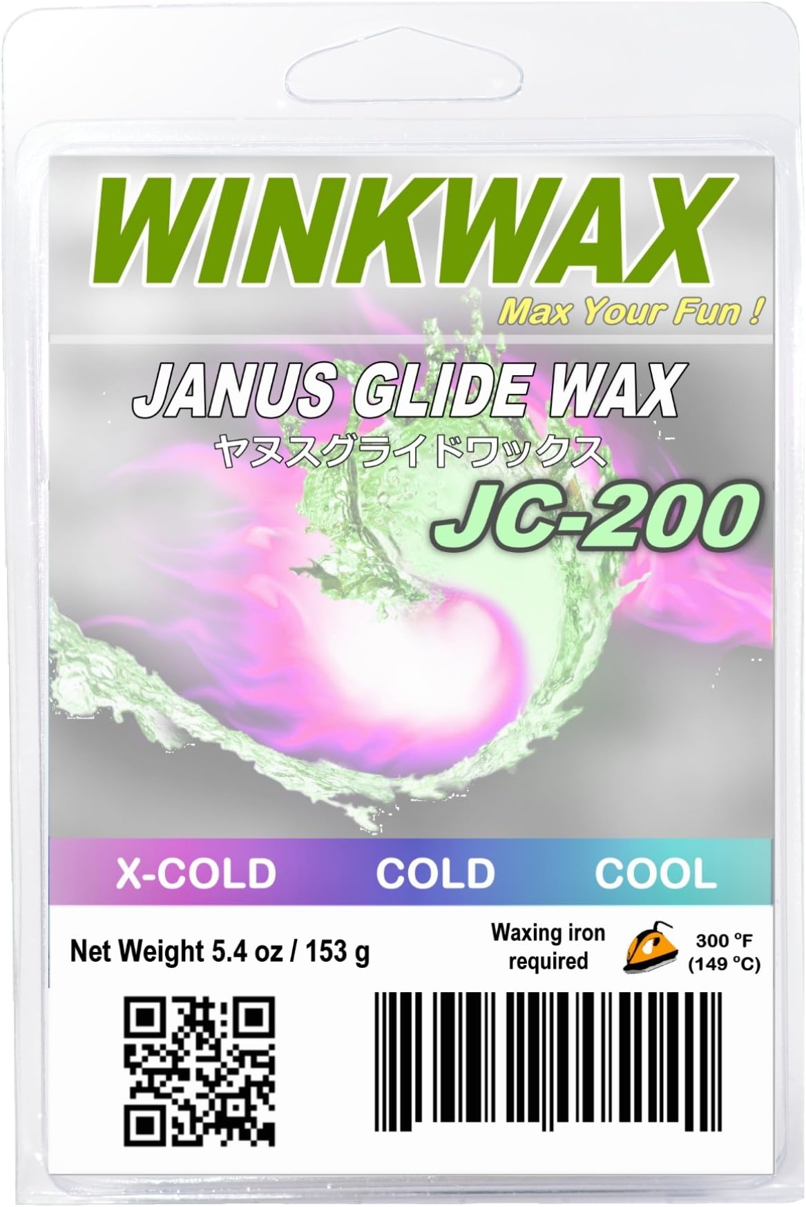 WINKWAX JANUS Multiple Temp Glide Wax for Ski and Snowboard - Janus-1 PRO All TEMP