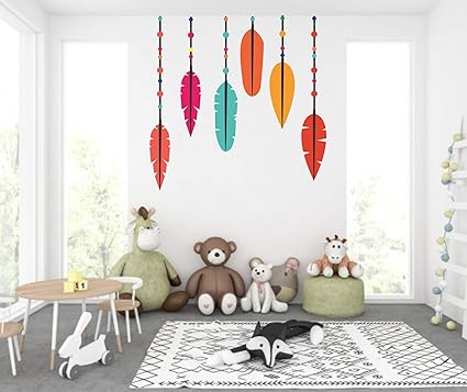 Sticker Hub Colourful Leaves Wall Sticker (PVC Vinyl, 66 X 66)