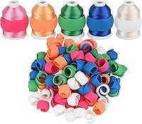 Vista 1 de Simthread 100 piezas Soportes de Hilo Mejorados/Abrazaderas de Carrete Compatibles con carretes más grandes - Mantiene el Carrete de Hilo Limpio