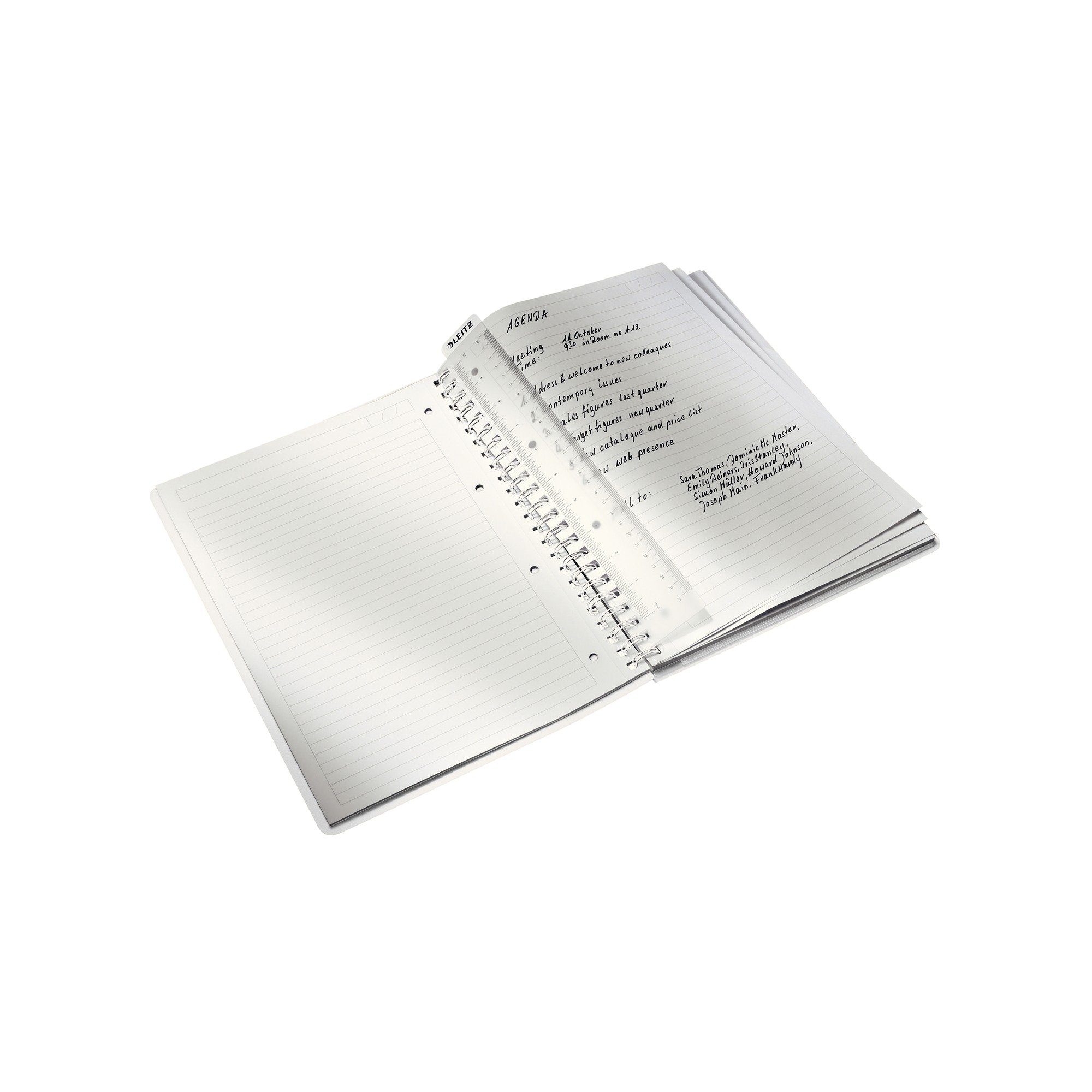 Leitz A4 Flexible Cover Notebook, Orange (Wire Bound, 80 Sheets, Ruled, 90 gsm Ivory Paper, Wow Range), Pack of 1 - Image 3