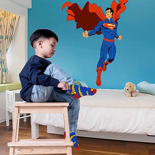Miniatura 5 de DC Comics Calcetines para niños, paquete de 10 calcetines para niños con Batman, Superman, Wonder Woman y Flash