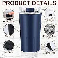 Vista 5 de Molinillo eléctrico de granos de café, molinillo de especias de café, molinillos eléctricos de tuerca de 300 W con cuchillas de acero inoxidable