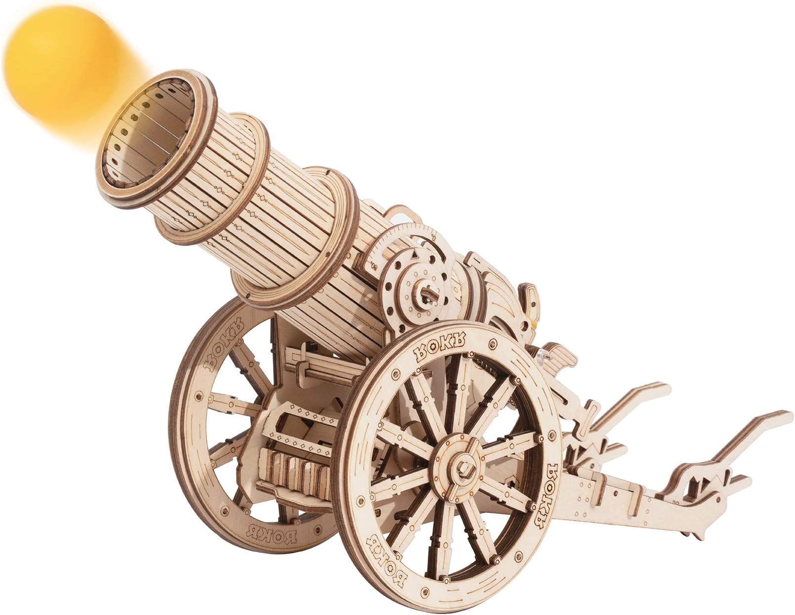 ROKR 3D Wooden Puzzles Model Building Kits Cannon Toys - DIY Wooden Catapult Toys STEM Educational Projects for Men and Women