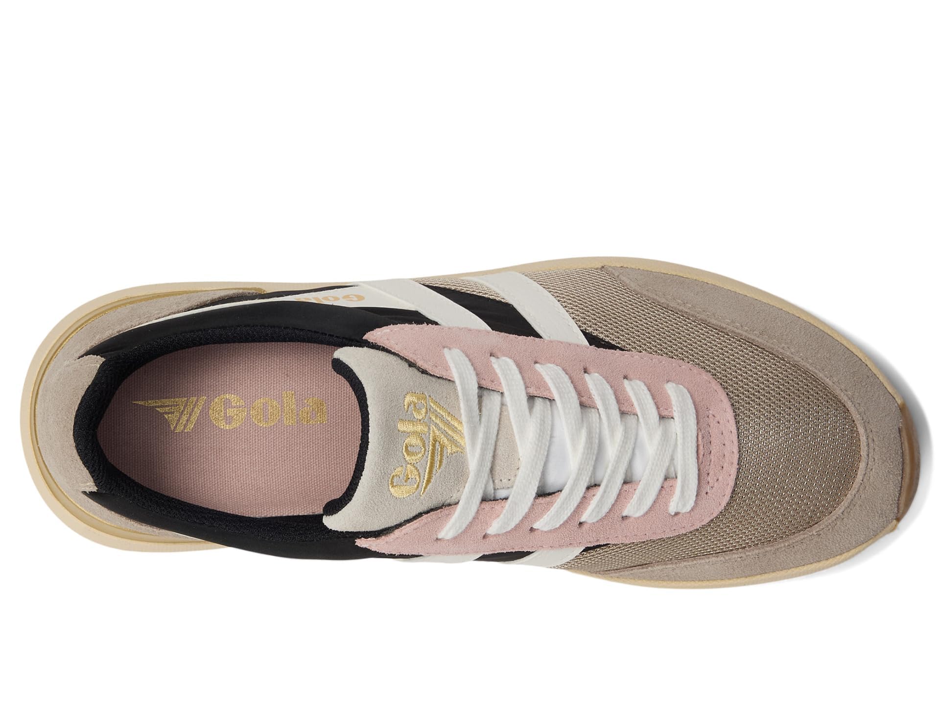 Gola Women's Raven Sneaker, Wheat/Black/Feather Grey, 9