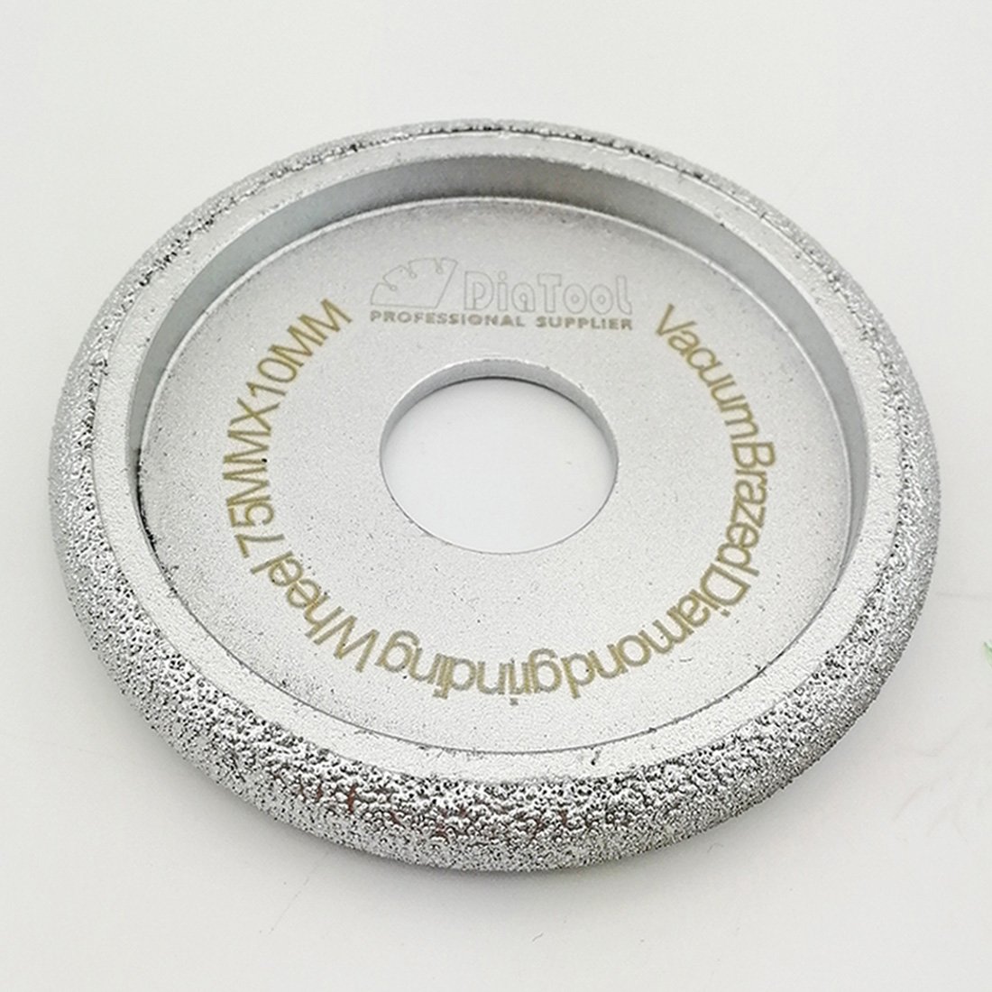 DIATOOL 3 Inch/75MM Diamond Grinding Wheel Convex Curve Brazed for Stone Abrasive Grinding disc Vacuum brazed Profile Hand Diamond Wheel Grit 60 (Diamond Height 10mm)