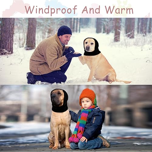 Miniatura 6 de Frienda 2 orejeras de invierno para perro, calmantes, cubierta para aliviar la ansiedad, calentador de cara, cuello, mangas silenciosas para la
