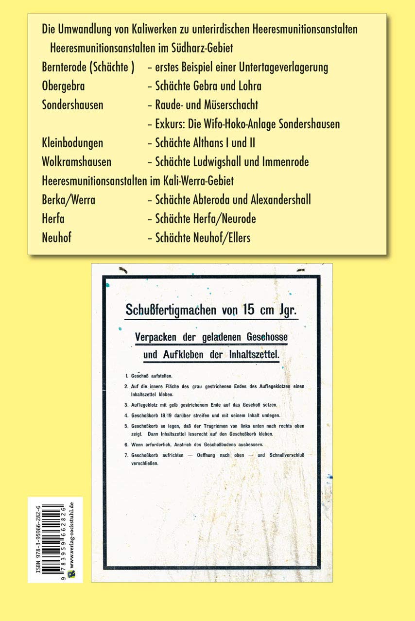 Heeresmunitionsanstalten in stillgelegten Kaliwerken im Südharz- und Werragebiet