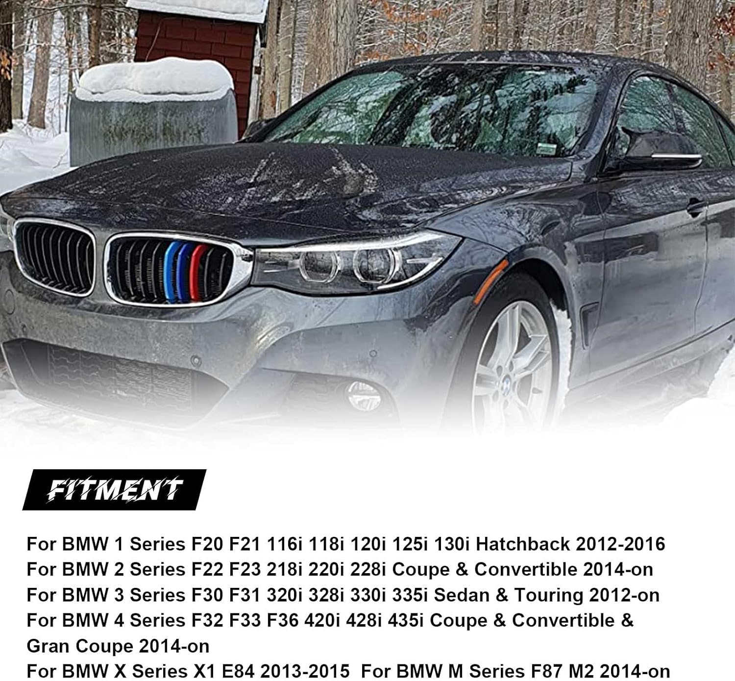 Coque de rétroviseur de voiture compatible for BMW Série 1 F20 F21/2 F22 F23 F87/3 F30 F31 F34/4 F32 F33 F36/i3 I01/X1 E84,Capuchons de Couvercle de Rétroviseu Gauche+Droite,(fibre de carbone)