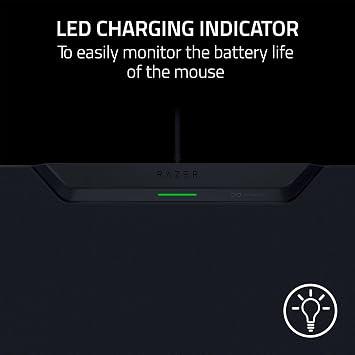 Razer HyperFlux V2 Wireless Charging Gaming Mouse Mat & Puck, Hard Surface