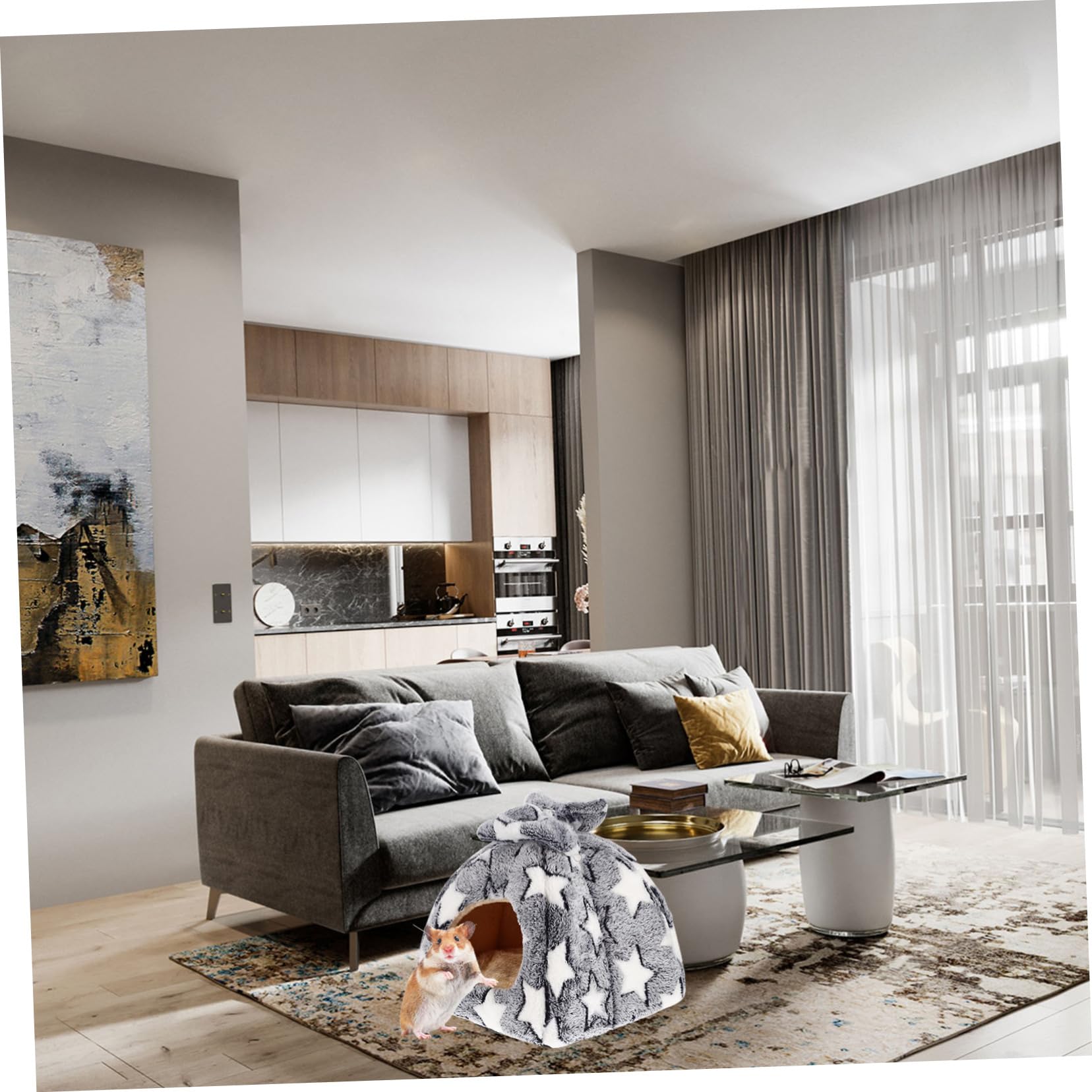 DOITOOL 2stücke Hamsterhaus Für Kleintiere Warmes Hamsterbett Mit Kuschelhöhle Aus Weichem Langlebigem Material Für Käfig Sofa Und Auto Sicher Und Bequem Für Hamster Und