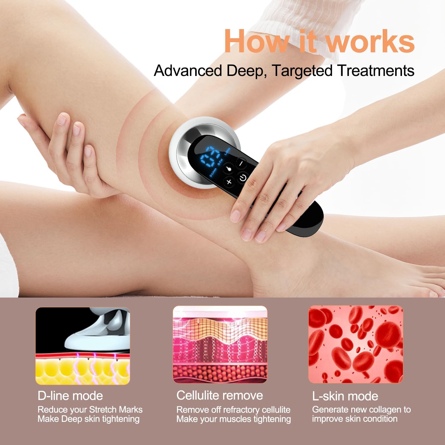 Body Sculpting Machine-Professional Handheld Cellulite Massager for Belly, Legs, Hip, Arms - Image 3