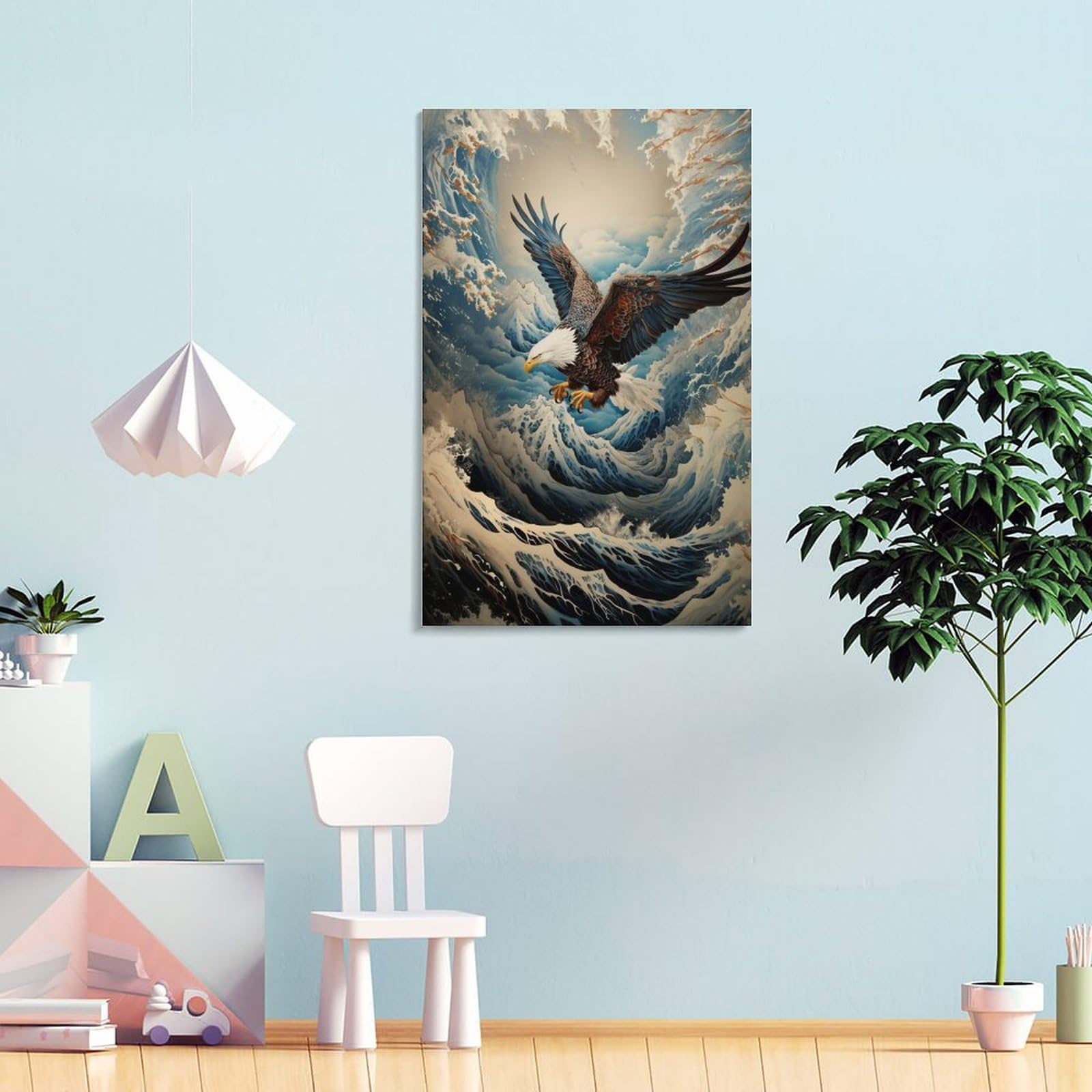 Amazon.co.jp: 絵画 鷲と海の油絵インテリア 絵画 絵画イラストアート