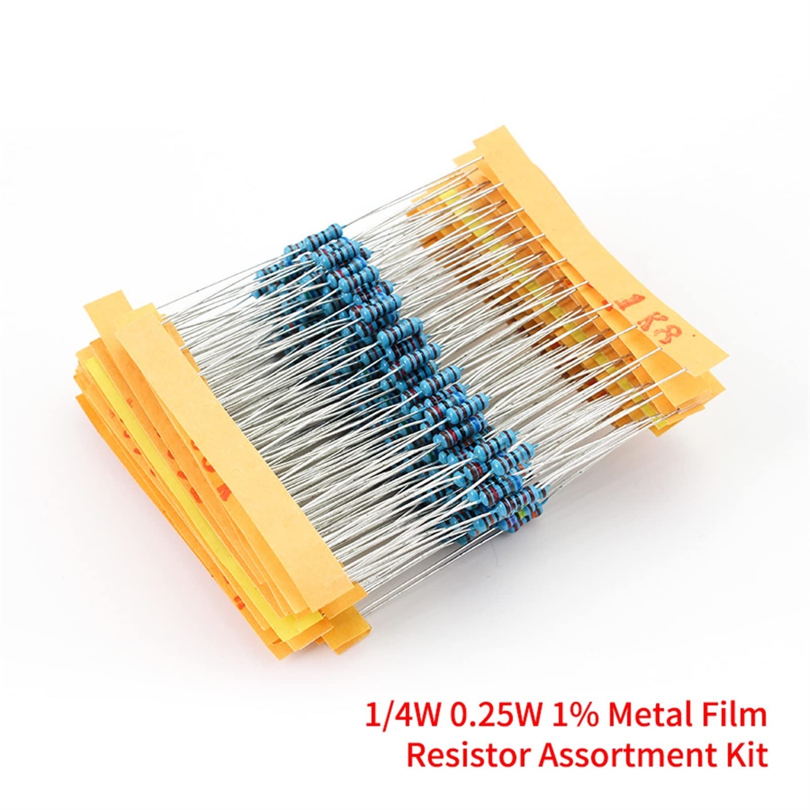 500 pz/lotto 50 Valori 1/4 W 0.25 W 1 Percentuale Resistore A Film Metallico Assortimento Kit Set 1R-10mR 1ohm-10 Mohm Resistore