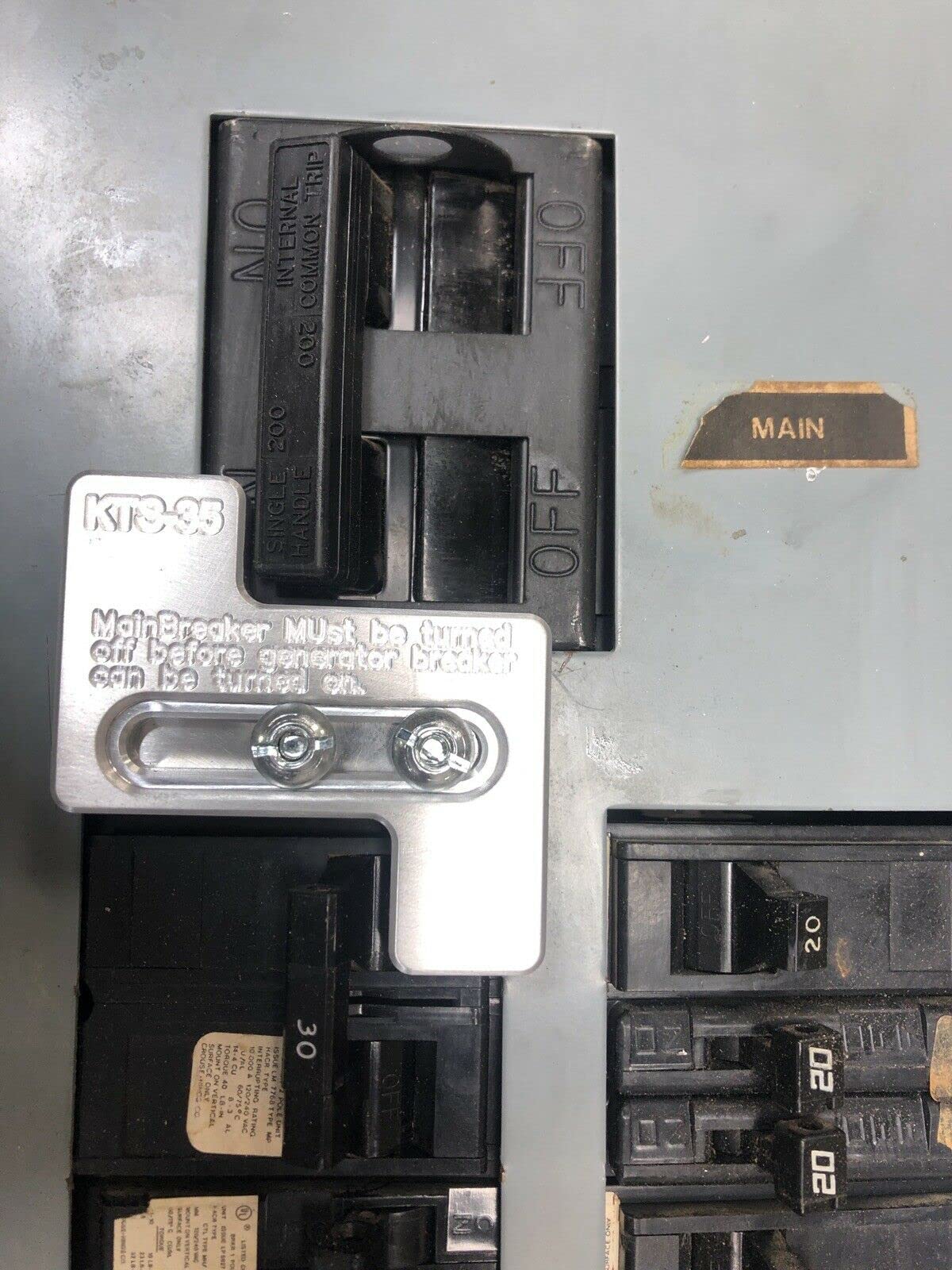 WR-35 Generator Interlock Kit for Challenger or Westinghouse 200 amp Panels