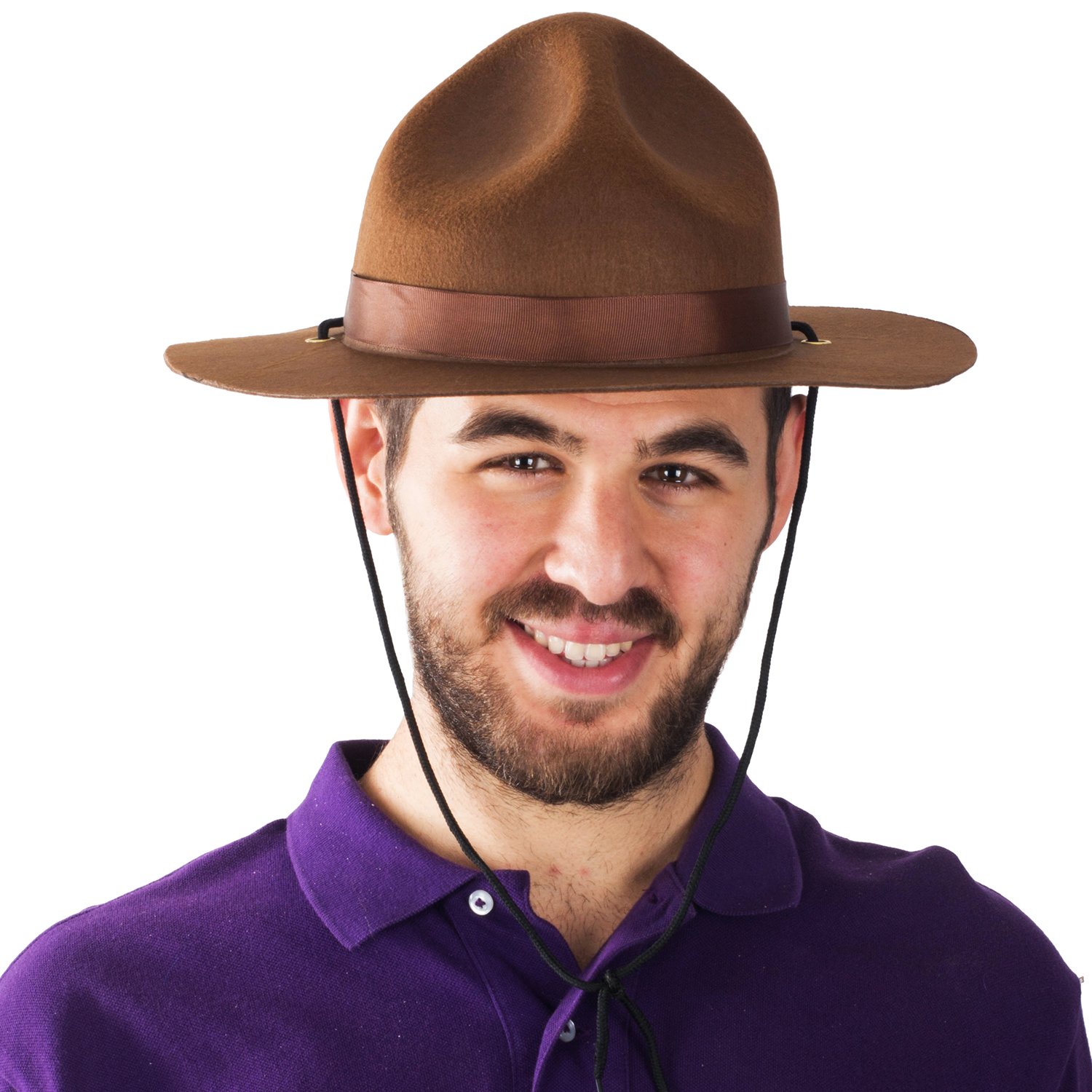 Funny Party Hats Ranger Hat Brown Drill Sergeant Military Campaign