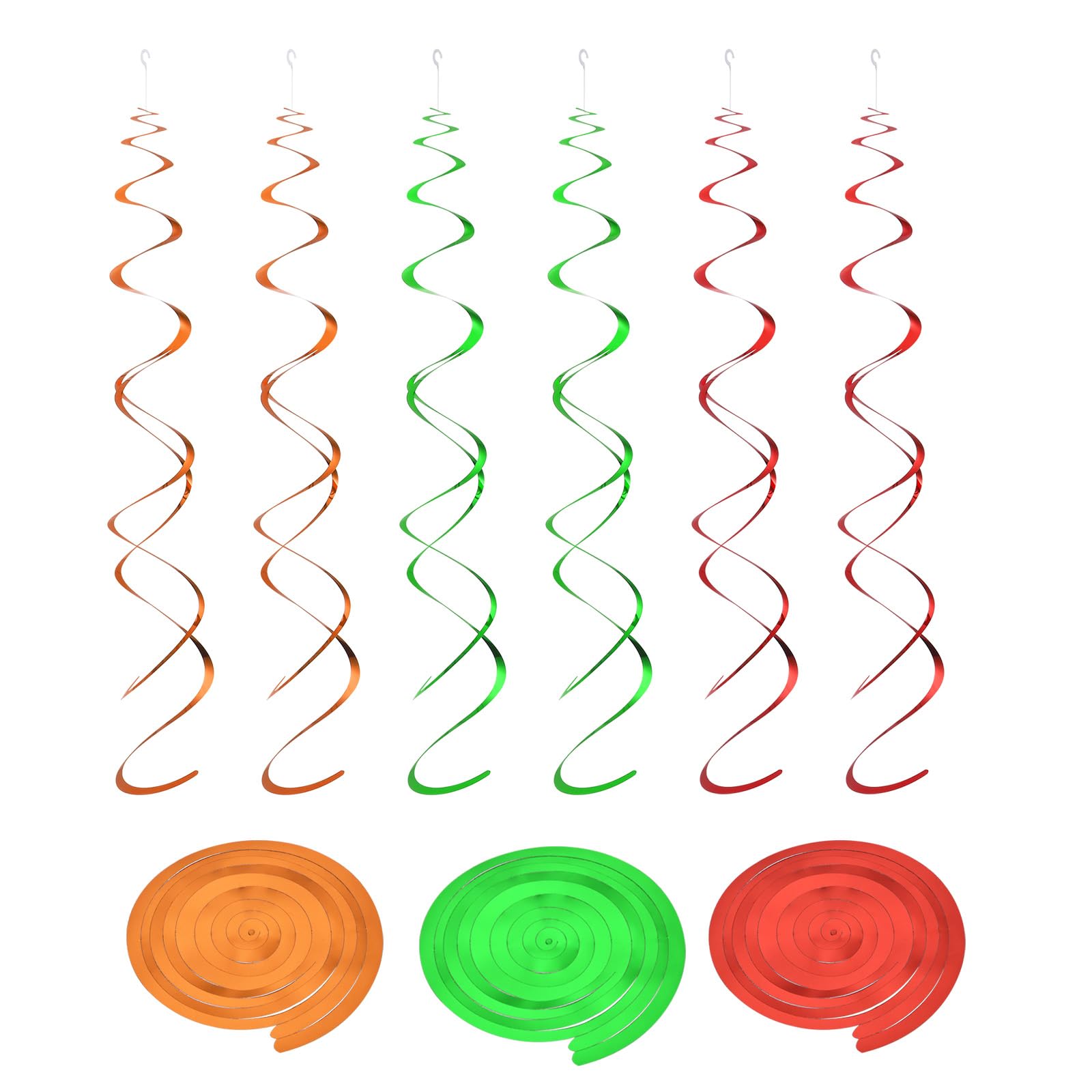 MECCANIXITY 30Pcs Party Hanging Swirls Double Strip Streamer