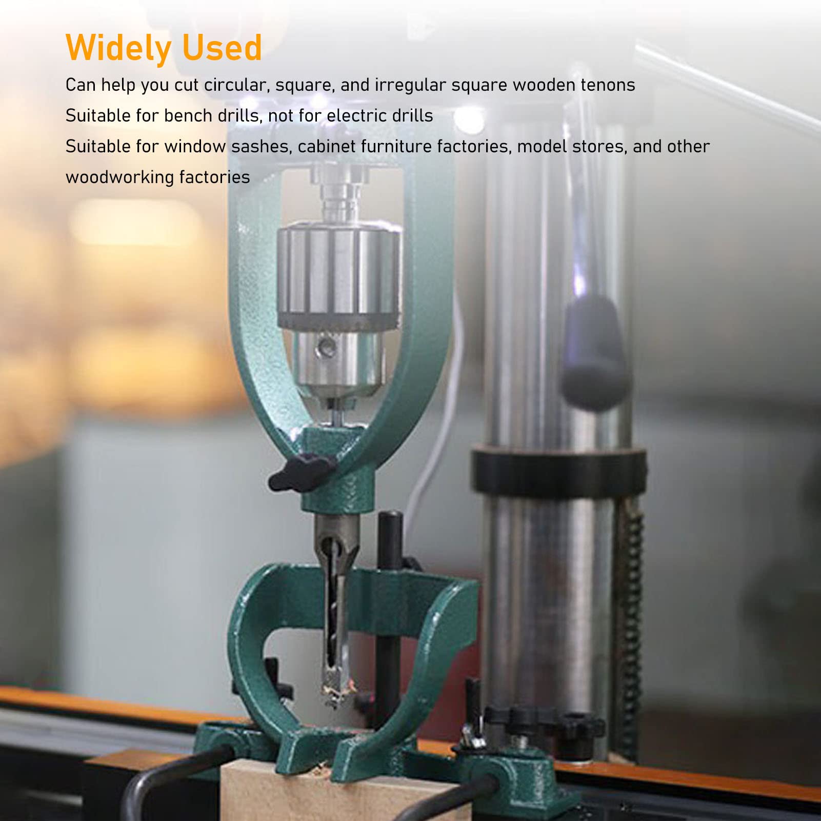 YWBL-WH Convertidor de Máquina de Espiga Cuadrada, Adaptador de Acero para Taladro de Banco, Instalación Rápida, Herramienta Versátil y Resistente para Carpinteros (Manguito reductor de 60 mm/2,4