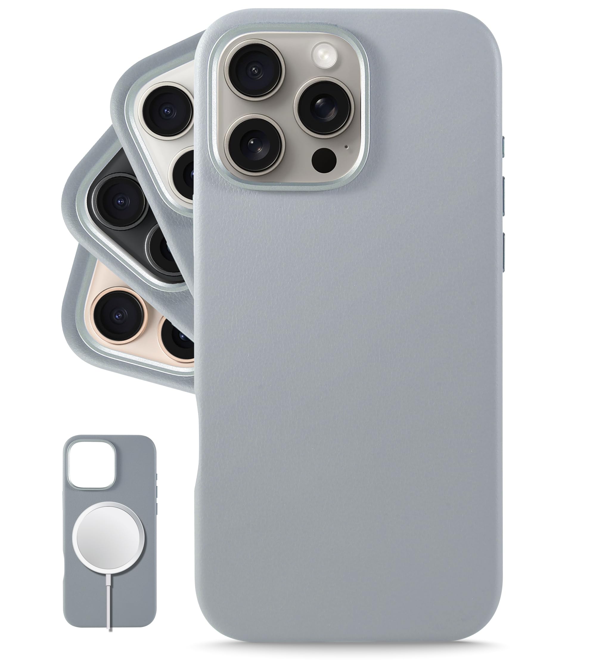 LONLI Classic, for iPhone 16 Pro, European Genuine Vele Leather Phone Case, Smoothen and Soften Over Time