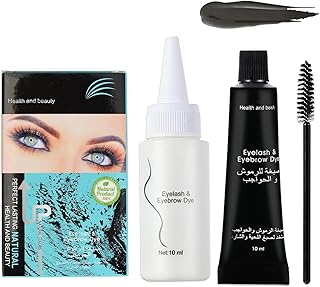 Lash Tint Black Kit - Eyelash & Eyebrow Dye Set - Eyebrow Tint - Volume Lashes and Full Brows last up to 4 weeks - Fast & Easy Dye Starter Kit Gel, Waterproof