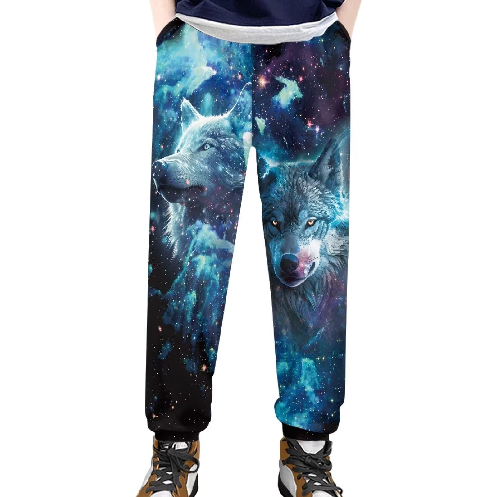 Sprowallow Boys Pants with Pocket Long Sleeve Athletic Casual Sweatpants Sports Trousers for Unisex Kids 4-15 Years