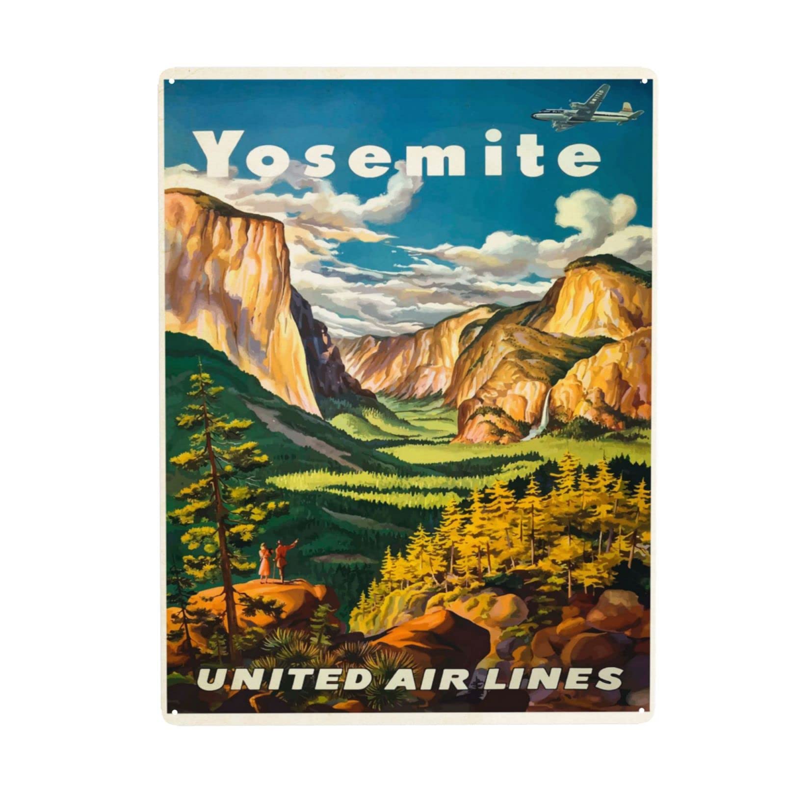 Retro Rustic Metal Tin Sign Yosemite Poster - Wall Decoration Poster Home Bar Restaurant Garage Cafe Wall Art Decor Metal Sign 8x12 Inch