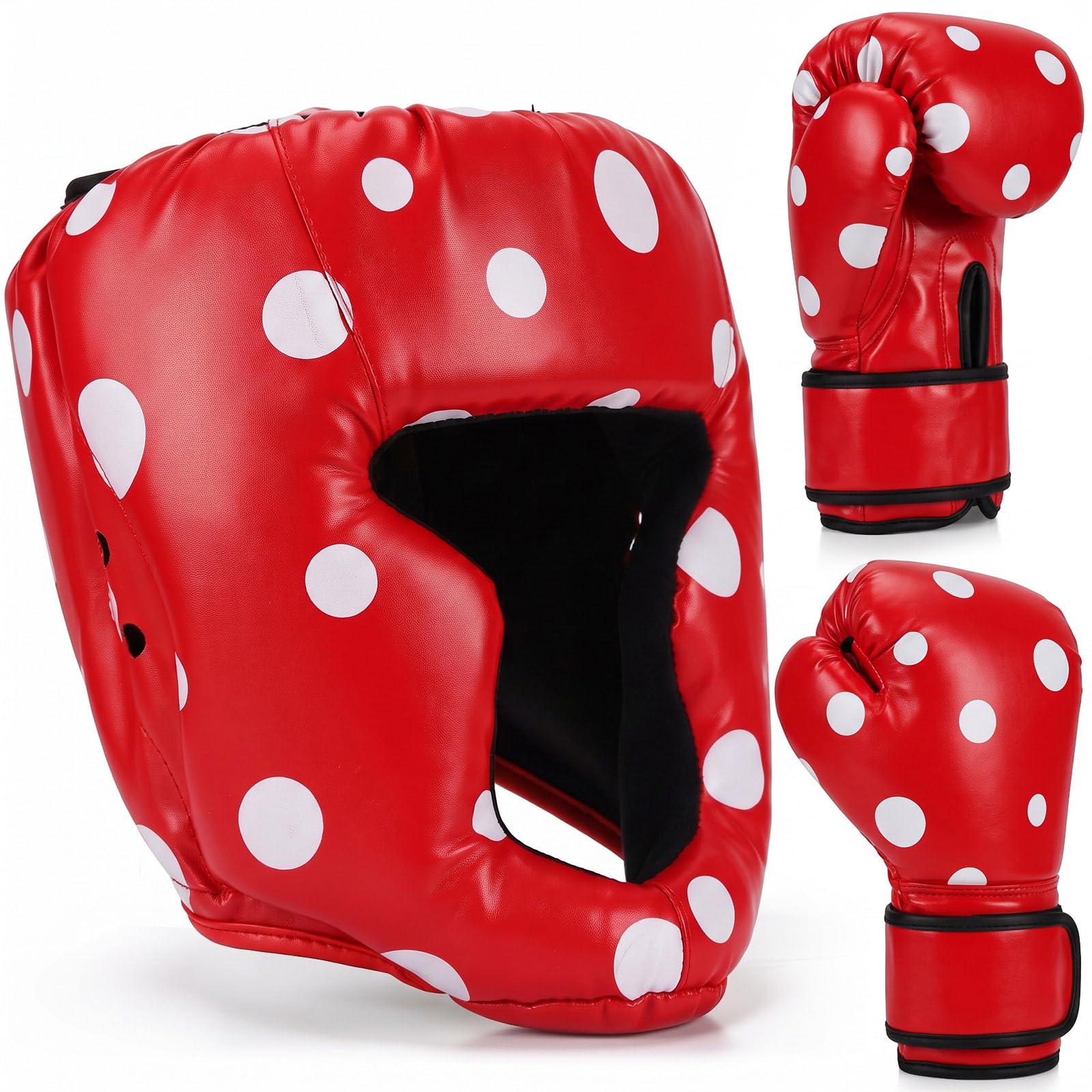 Arrowbash Kids Boxing Gloves and Headgear Set 6oz