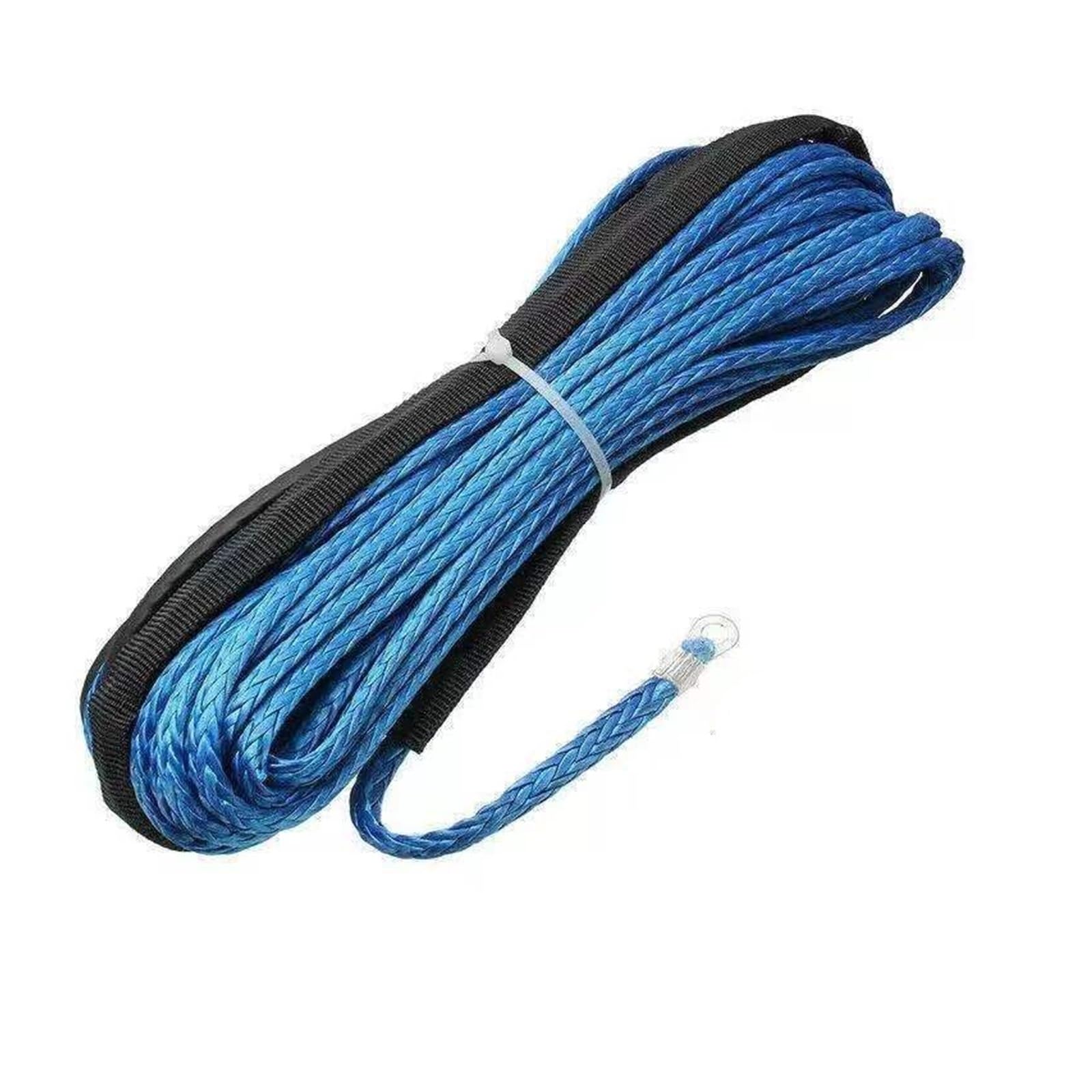 Zestaw syntetycznej liny do wyciągarek samochodowych 5 mm x 15 m, 2, tony, wytrzymała lina przyczepy ATV UTV Off Road Duża pojemność(Gray)