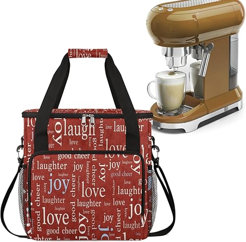 Miniatura 8 de Love Joy Laugh Letter - Bolsa de transporte para cafetera, bolsa de almacenamiento de viaje compatible con K-Mini o K-Mini Plus, estuche portátil