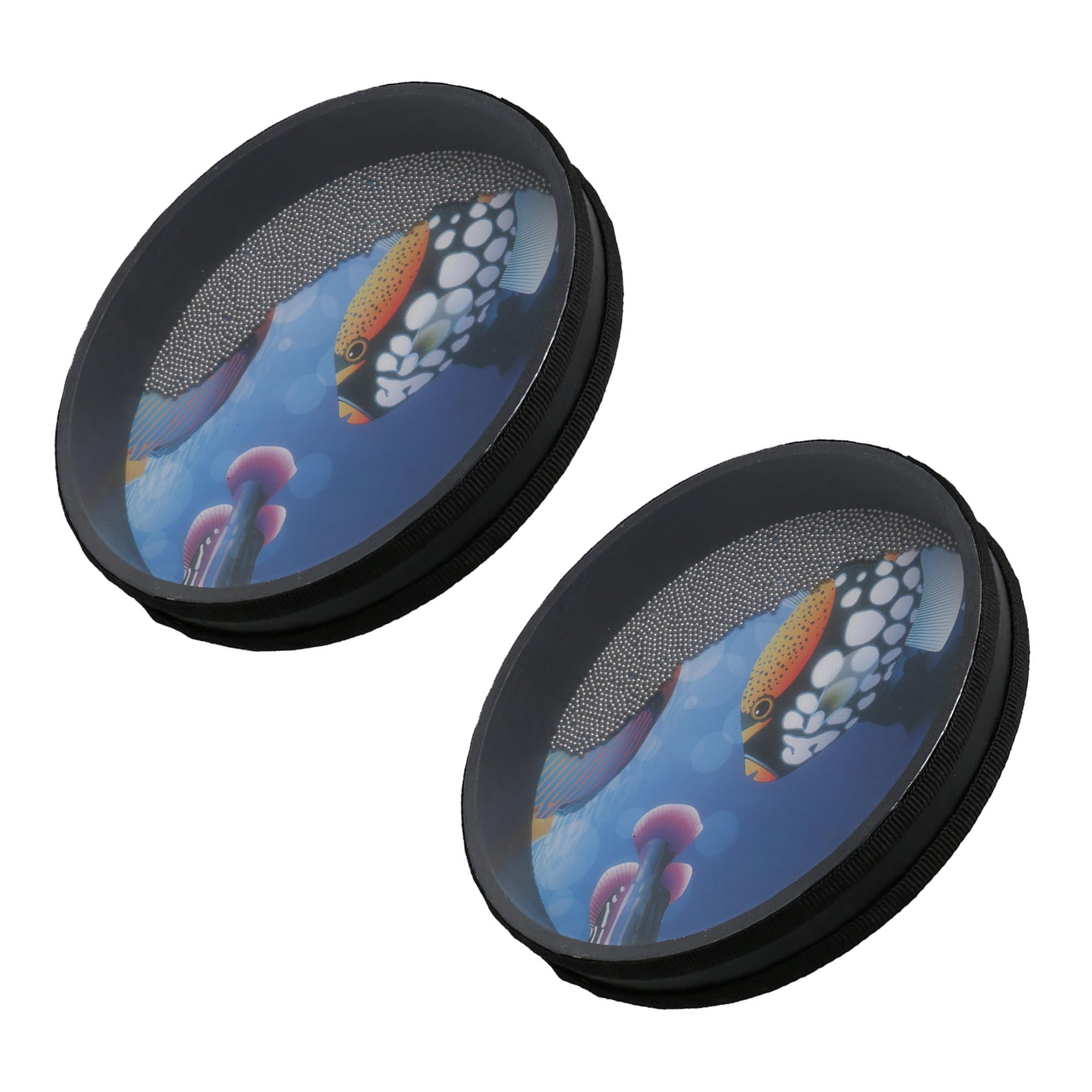 Yibuy Lot de 2 tambours à main en forme de vagues sonores de l'océan pour rassembler