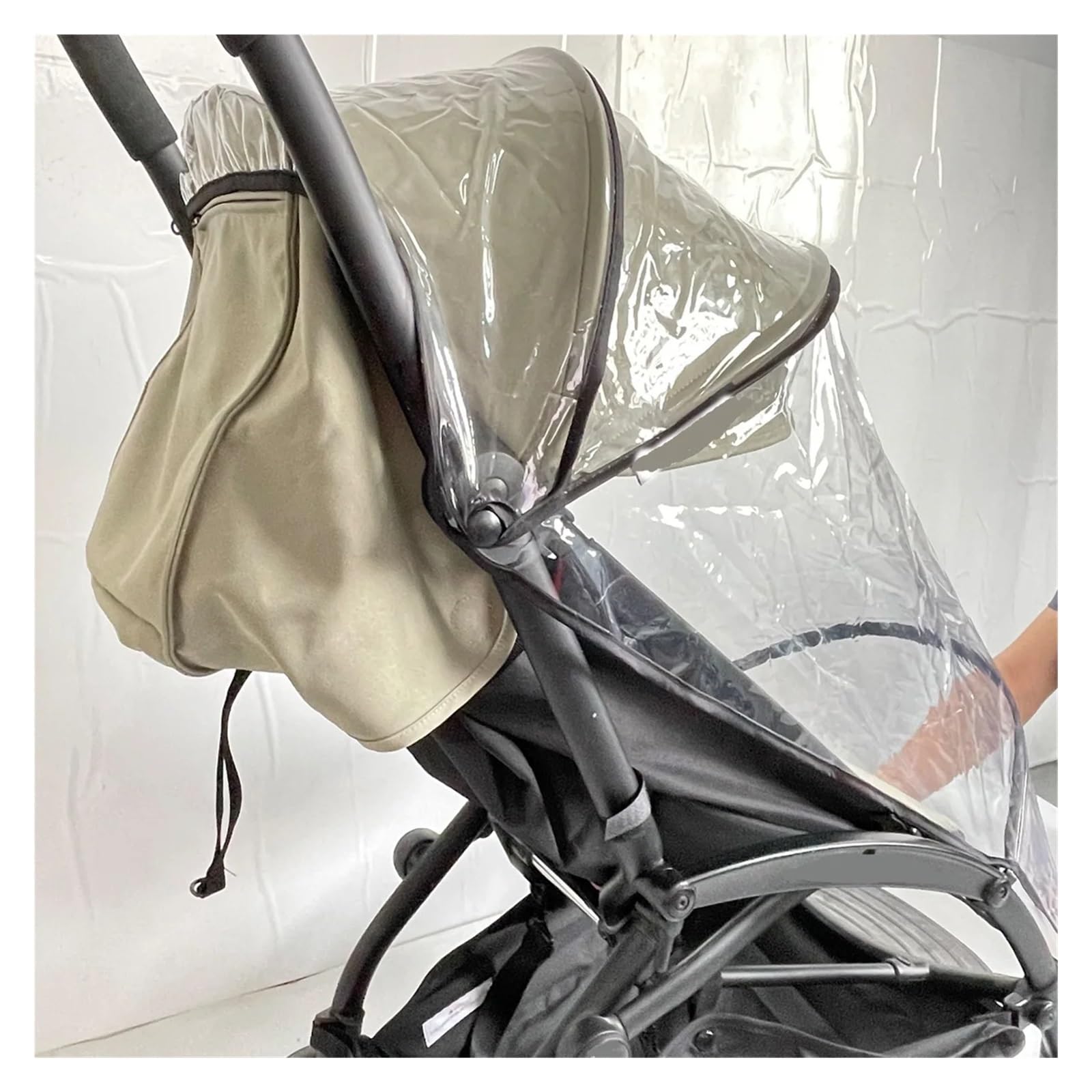 Cubierta de lluvia para cochecito, cubierta de lluvia, accesorio para cochecito, cubierta impermeable de EVA (blanco)