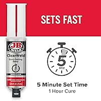 Vista 2 de J-B Weld 50112 ClearWeld Jeringa de Epoxi de Fraguado de 5 Minutos - Transparente - 25 ml, 25ml