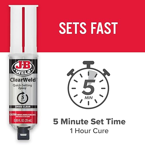 Miniatura 3 de J-B Weld ClearWeld Jeringa 08onzas - Paquete de 2 50112-2