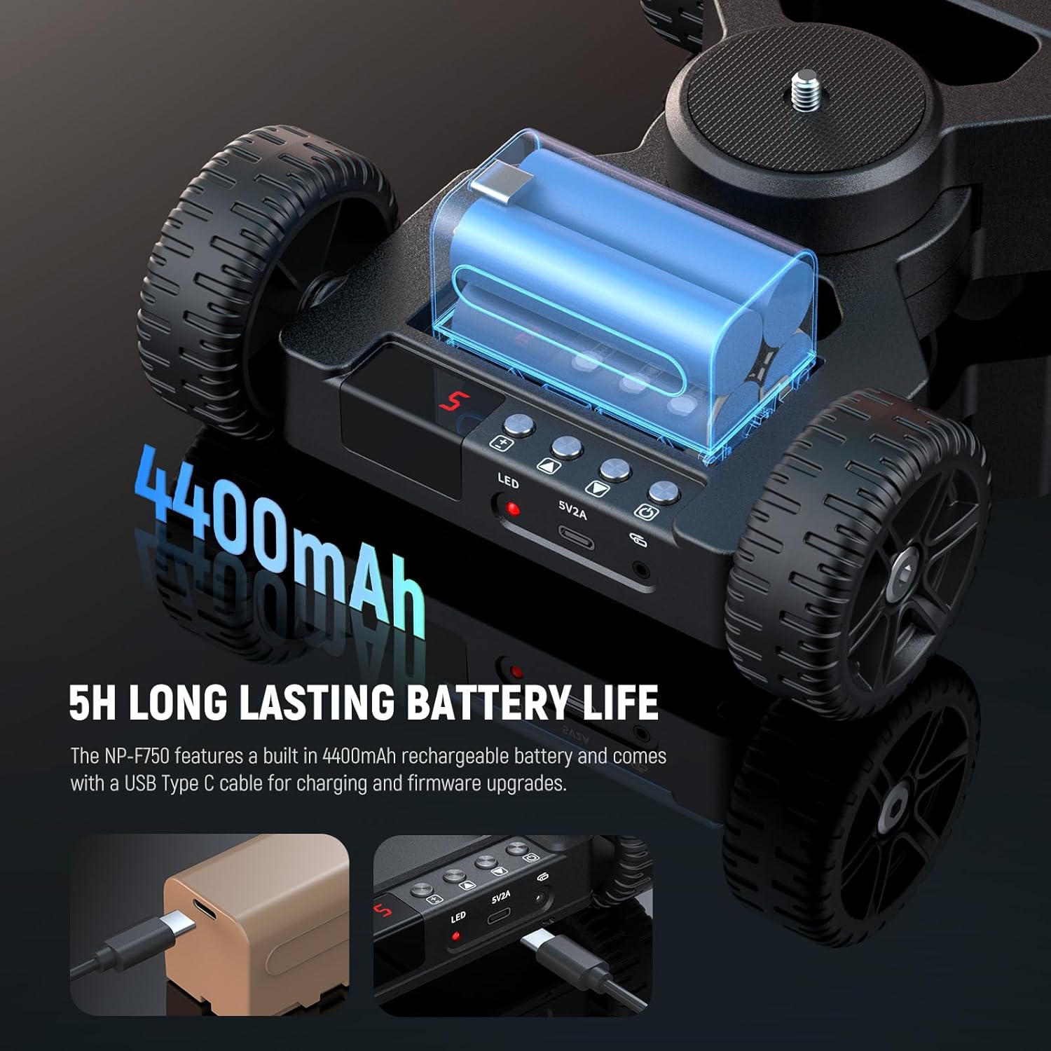 NEEWER DL400 Motorized Camera Slider Dolly App Control, Upgraded with Ultra Silent Dual Motor Drive, 5H Runtime Battery, Compatible with GoPro iPhone Android Samsung Smartphone DSLR Camera Camcorder