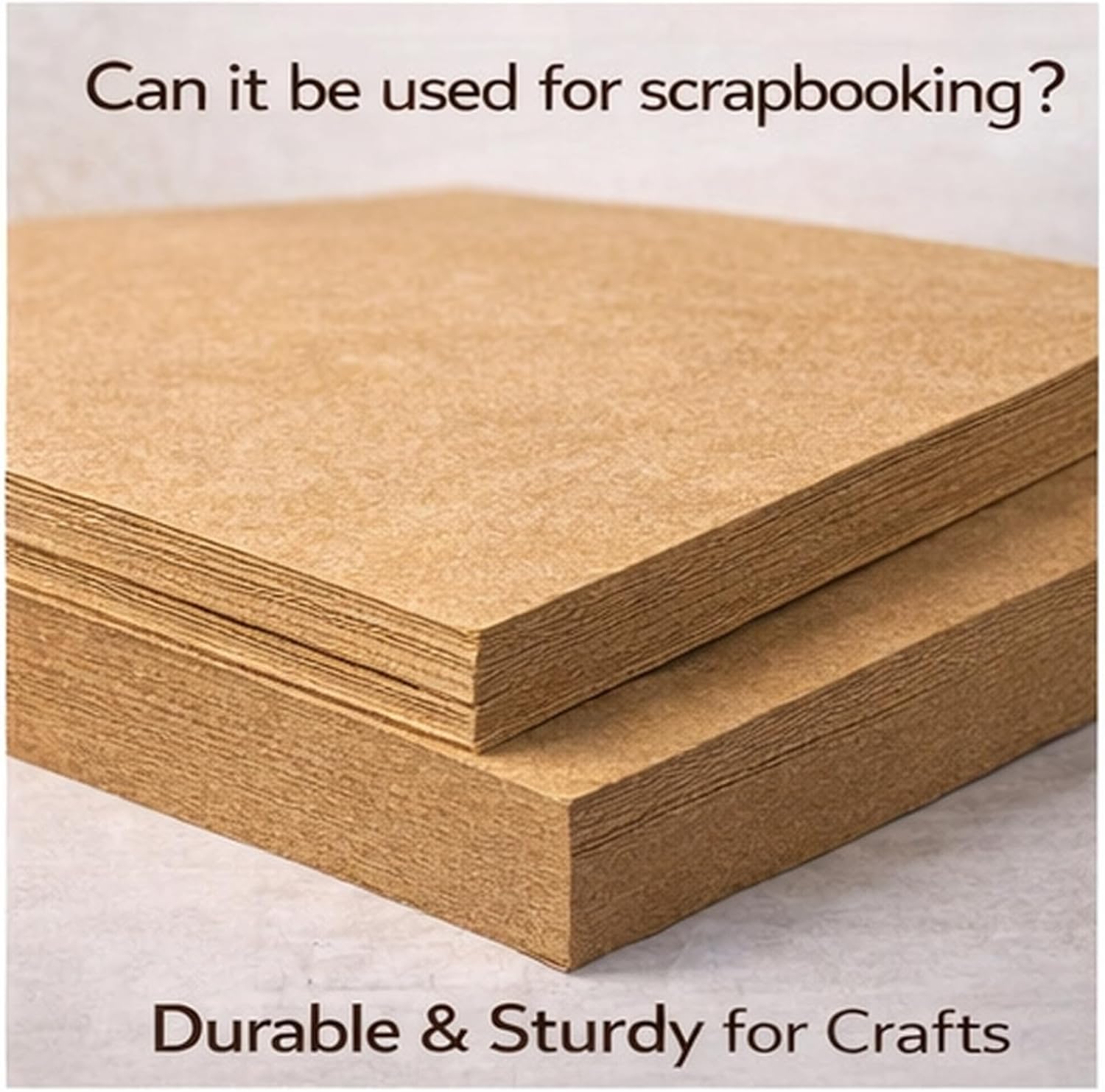 LCPCX Brown Cardstock Paper 12 x 12, Craft Paper Cardstock for Scrapbooking and Crafts, Brown Kraft Cardstock Sheets for DIY & Card Making, 100 Sheets (12X12 in)