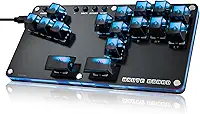 Sehawei Controle Arcade Haute 42 de 16 teclas com todos os botões com funções turbo, controle Arcade Stick Street Fight Mini Plus para PC/Ps3/Ps4/Switch Game Keyboard-Suporta Hot Swap e SOCD