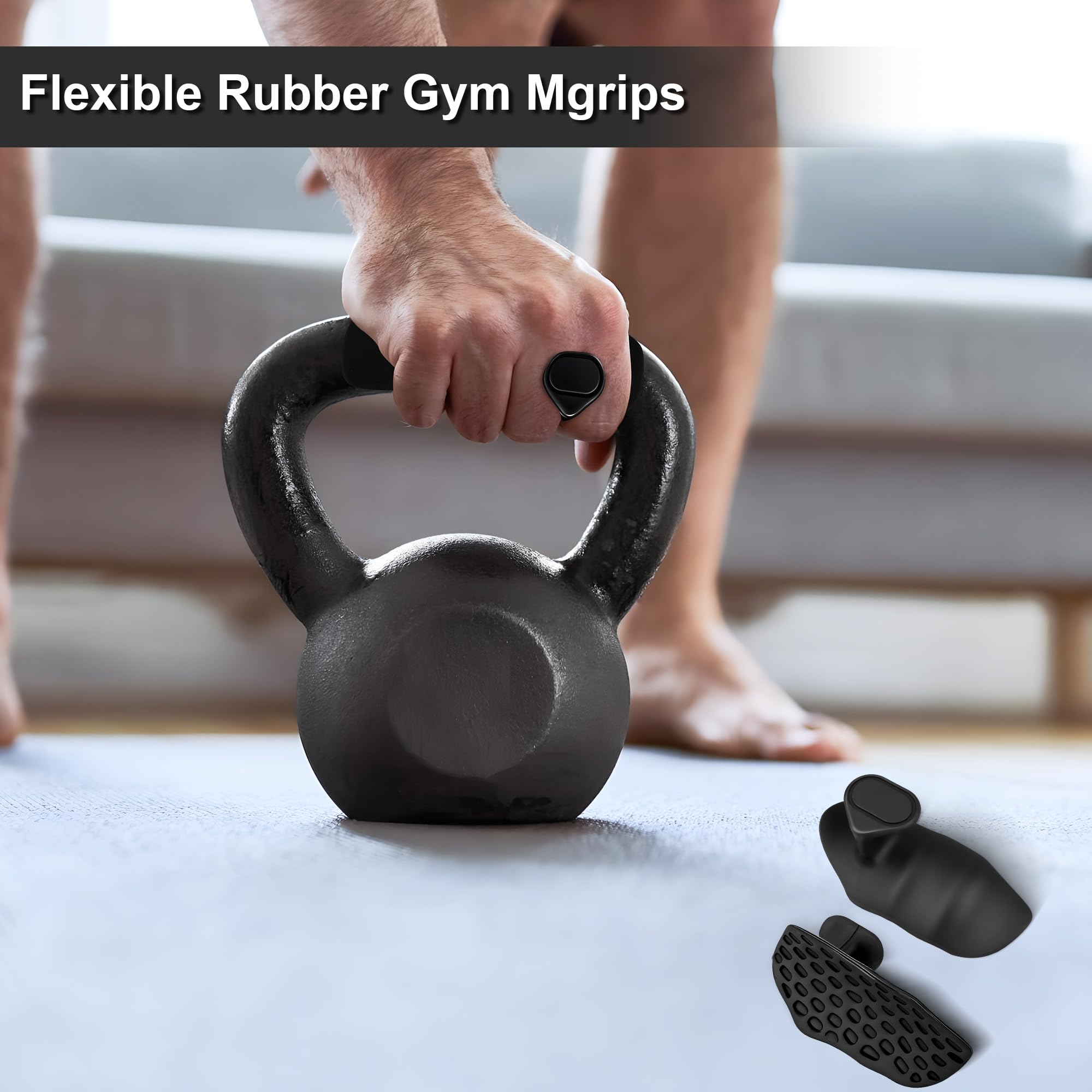 Anti-Slip Workout Gloves For Men & Women - Full Silicone Palm Grip For Weight Lifting, CrossFit, Deadlifts, Pull-Ups, Gym