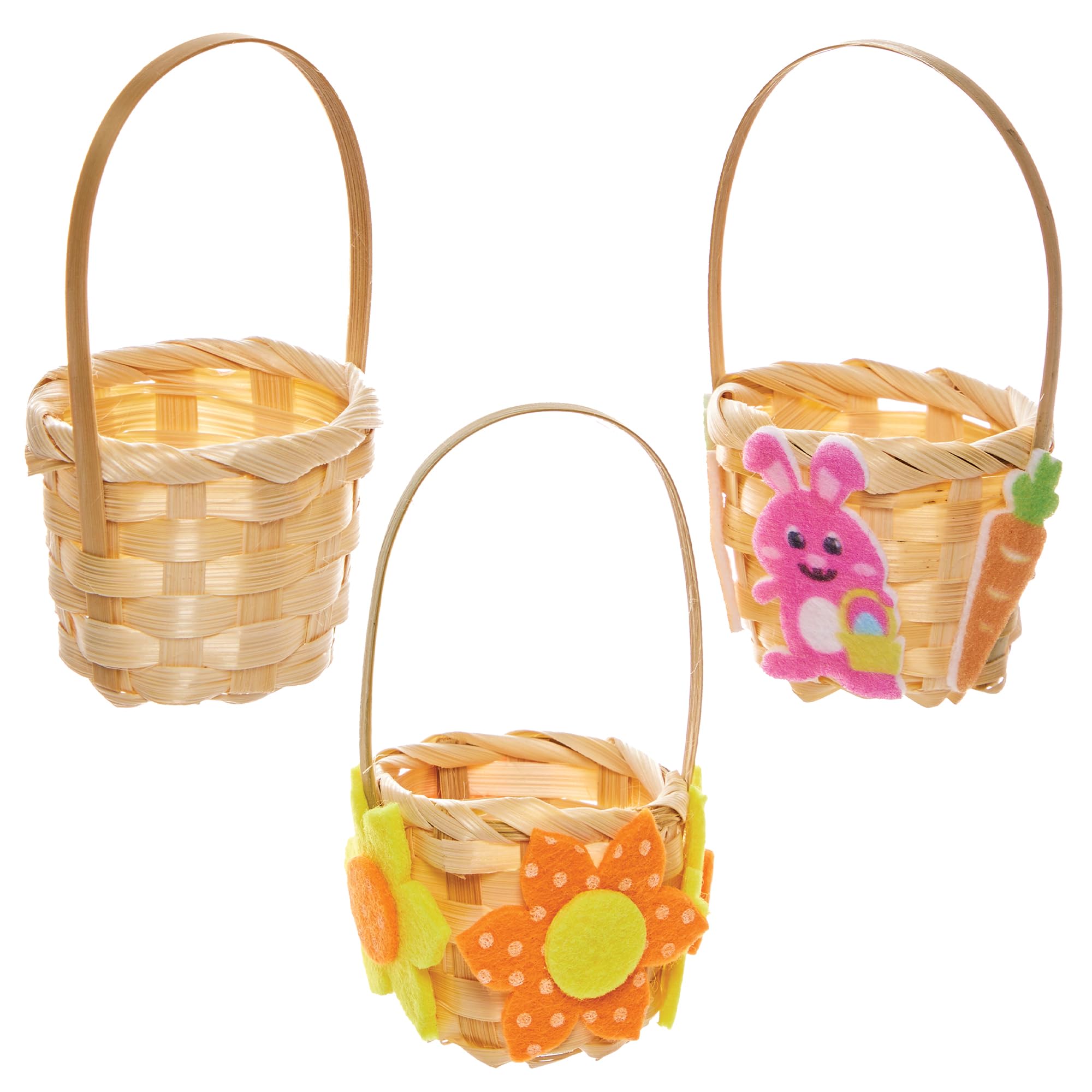 Baker Ross FX966 Mini Woven Baskets - Pack of 6, Easter Embellishments for Crafts