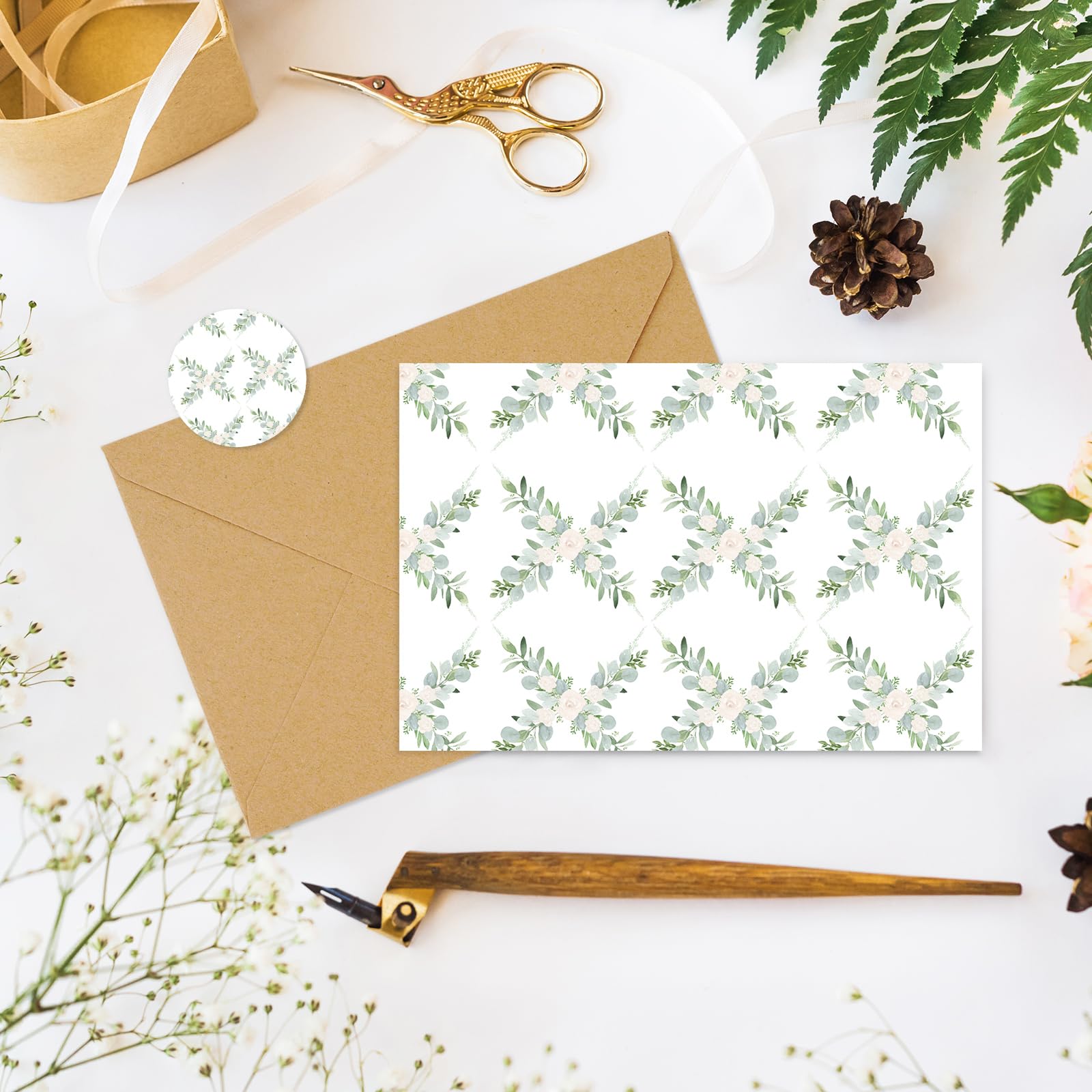 50PCS Greenery Blank Cards And Envelopes Bulk 4x6 Inch Watercolor Botanical Greeting Cards With Envelopes Stickers Green Leaves Plants Thank You Note Card Birthday Bridal Shower Wedding P 282296499
