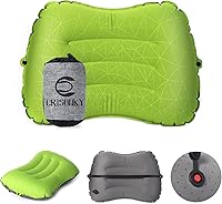 Vista 9 de Almohada de camping Crisonky - Almohada inflable - Almohada de viaje para mochileros y avión, soporte lumbar 2.0, almohada inflable, ultraligera