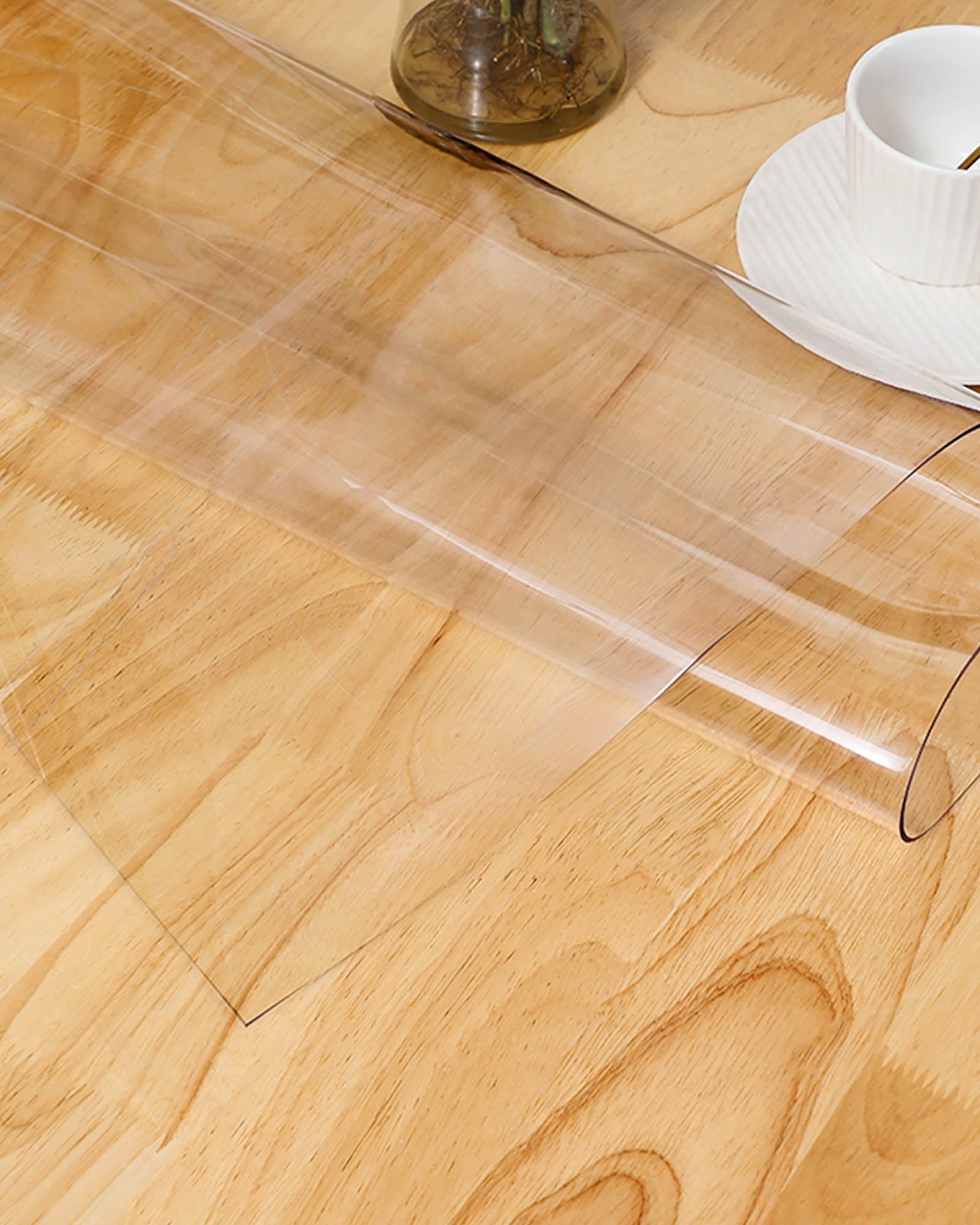 Tappetino antiscivolo per sedia da ufficio per pavimenti duri, 150 x 150 cm, 1,5 mm, in PVC, ideale per casa e ufficio, design robusto e antiscivolo