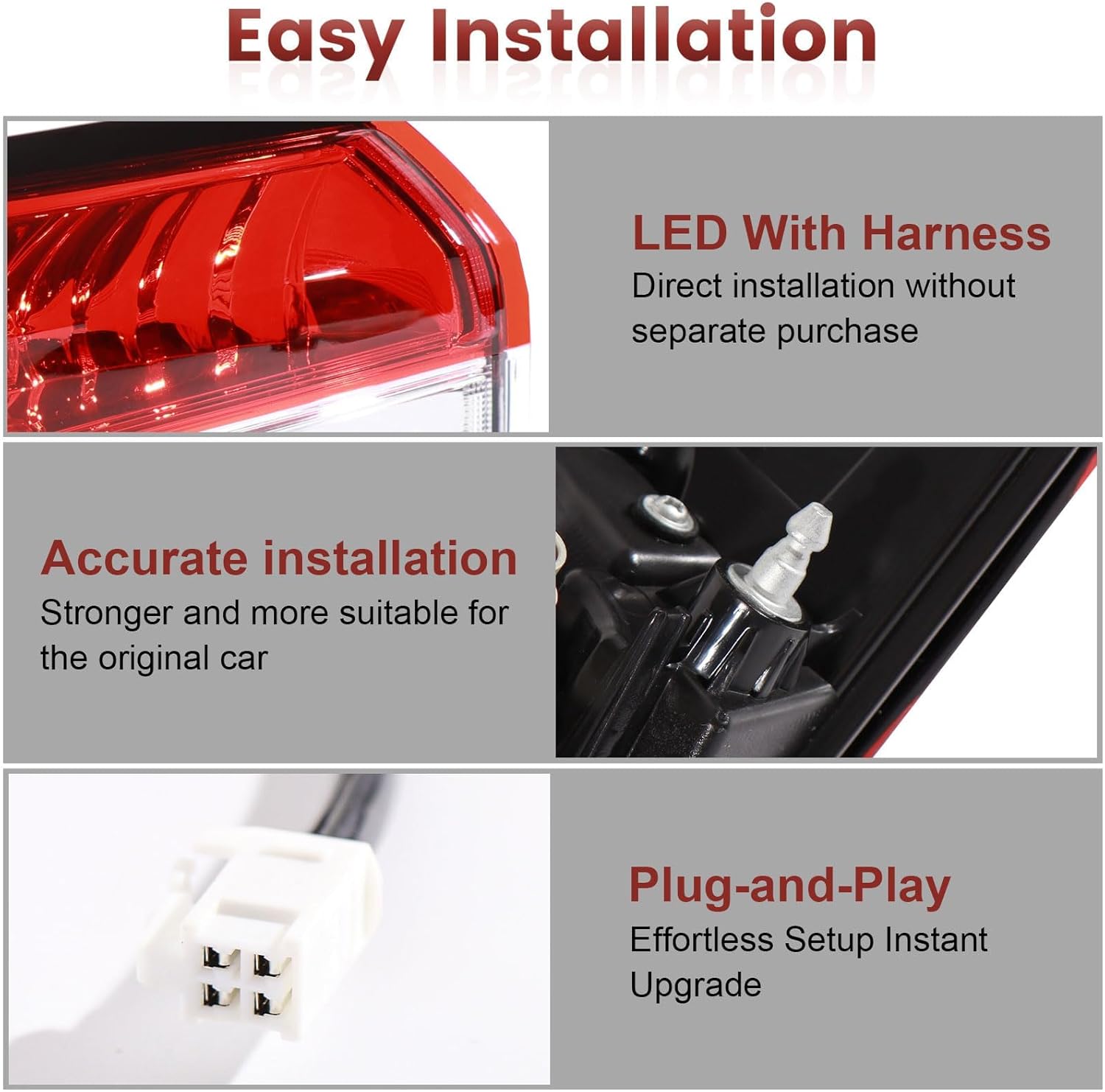 LED Tail Lights Outer Assembly Compatible with 2020-2024 Toyota Corolla Sedan L LE SE, Left Driver Side Rear Light Taillights Replacement # 8156002C10