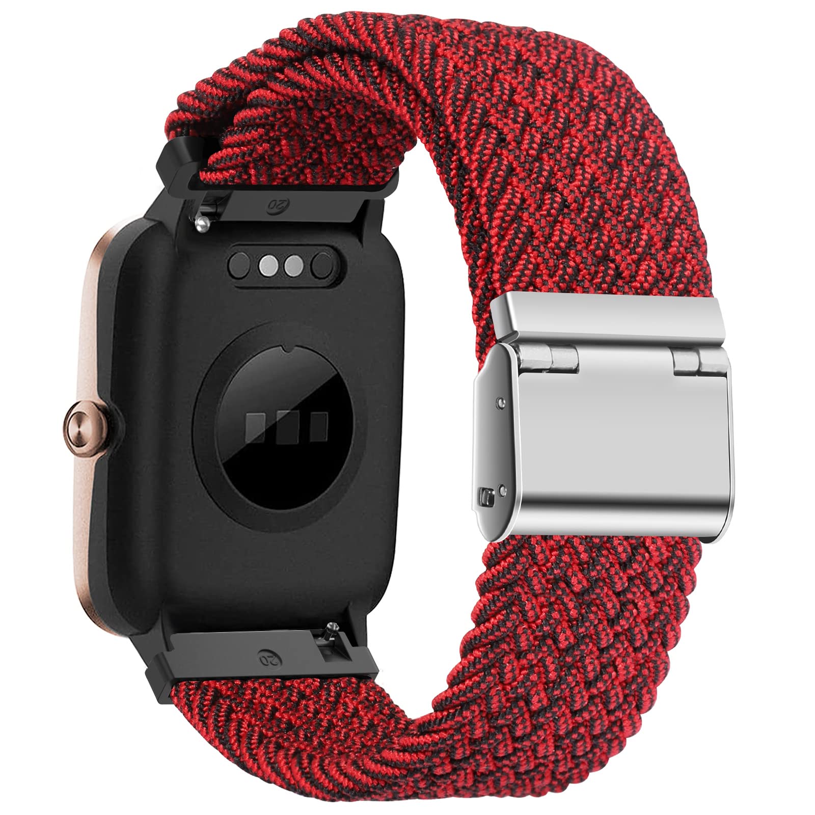 Cinturino per Amazfit Active, 20mm Sport Nylon Ricambio Elastica Cinturini per Amazfit GTS, GTS 4 Mini, GTS 4, GTS 3, GTS 2, GTS 2 Mini, GTR Mini, Amazfit Bip, Bip U, Bip U Pro, Bip 3, Bip 3 Pro