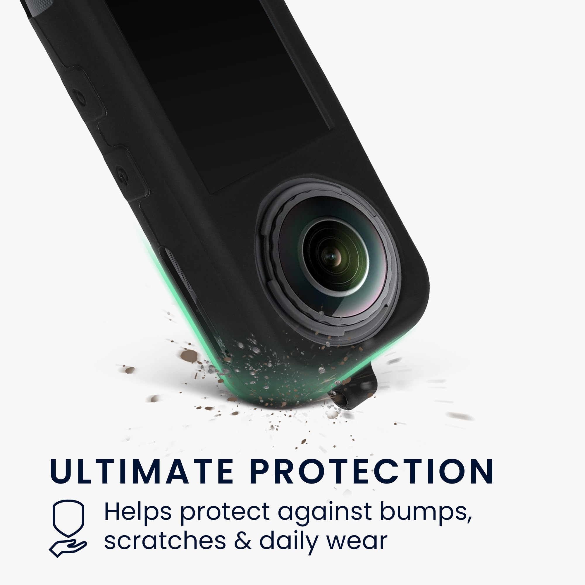 kwmobile Silikonowe etui kompatybilne z Insta360 X5 - etui ochronne na aparat - czarne