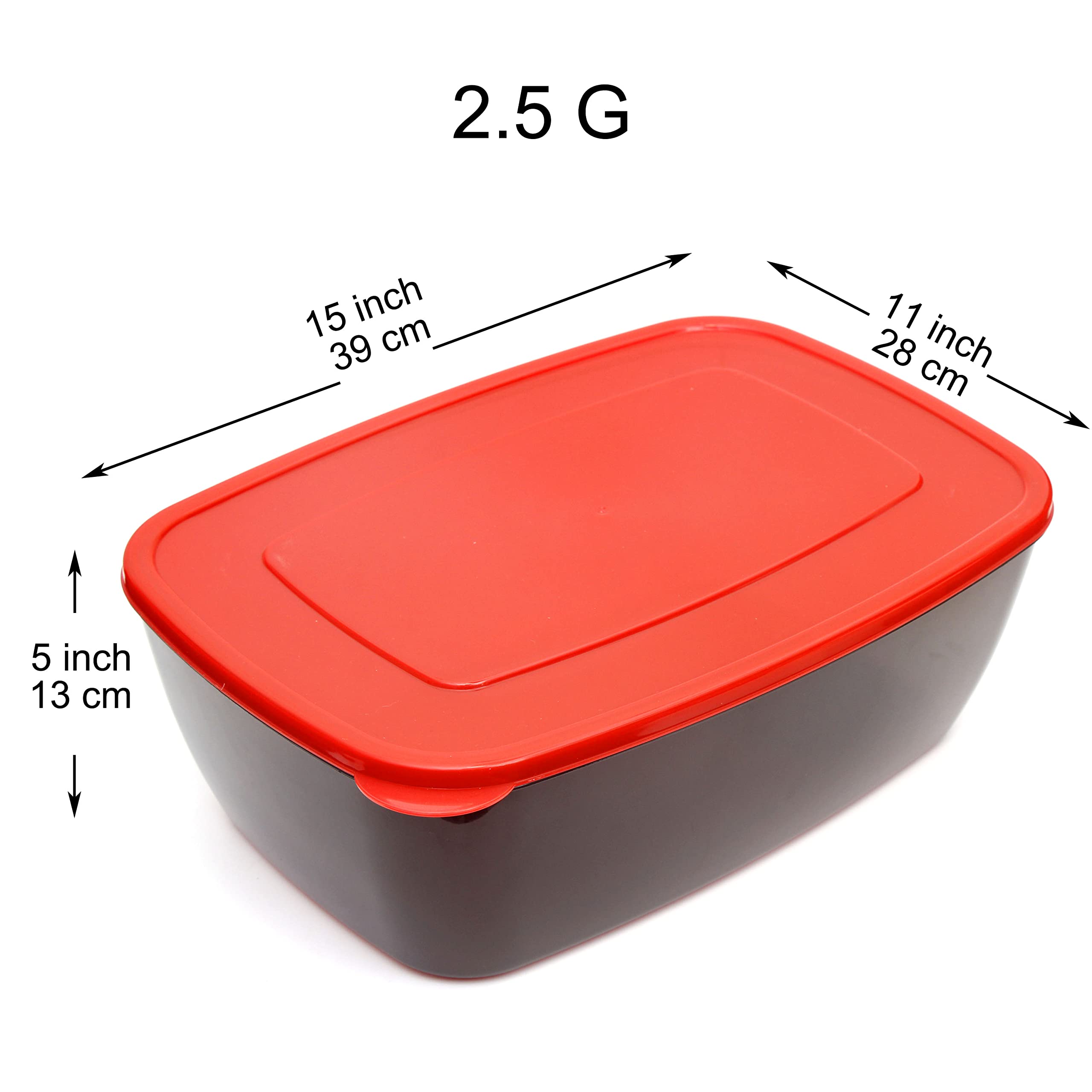 Youngever Confezione da 2 Porta Cibo Contenitori Grandi da 2,5 Galloni, Riutilizzabili, in Plastica