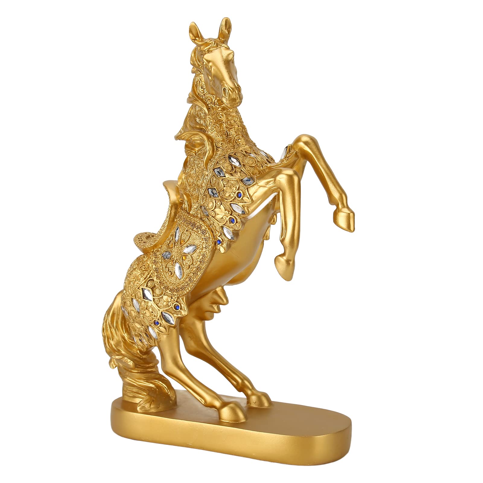 Estatua de Caballo de Pie, Arte Decorativo de Oro único