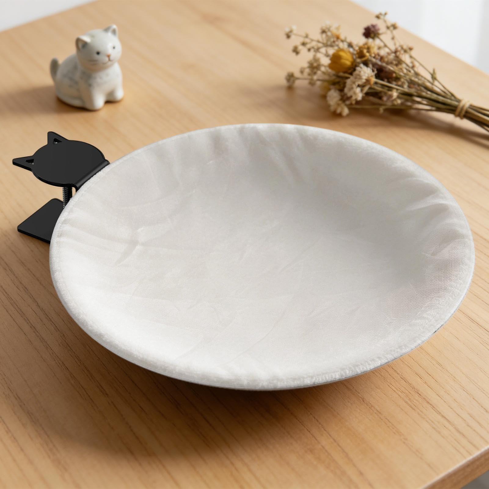 CatDesk - Accesorio para cama con clip – 40 x 40 x 7 cm, para gatos, soporte extraíble y lavable, accesorio de escalada para interiores, dormitorio, escritorio, mesa