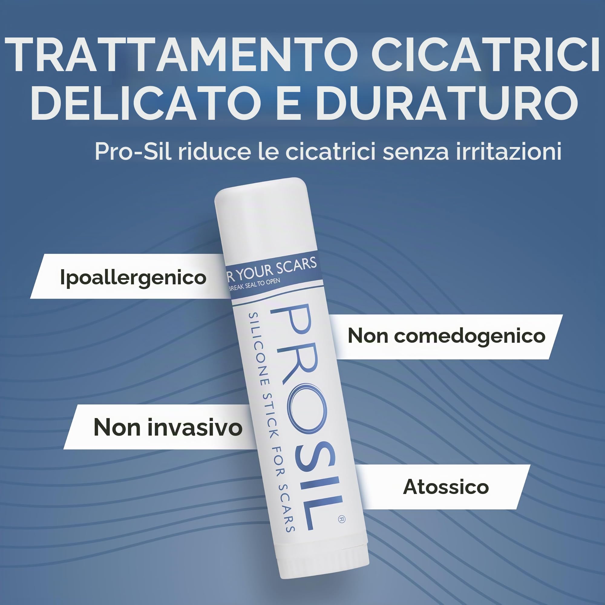 Dermamedix, Markus Halfpap Cicatrice PRO-SIL Silicone Cicatrice Stick Keloid e Hypertophic Scar Glide On Professionale Therapy for Scars 17g (4 x Larger Easy Application Stick) By Prosil