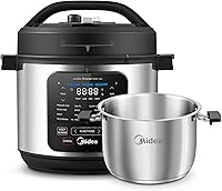 Midea 10-in-1 6Qt Electric Pressure Cooker: Slow Cook, Steam, Sauté, Sous Vide, Bake - Stovetop & Oven Safe SS Pot